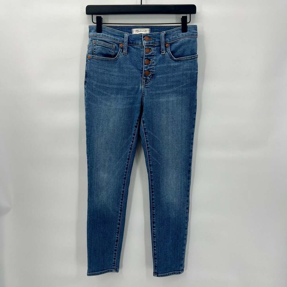Madewell 9" Mid-Rise Skinny Crop Jeans size 25 Button Fly